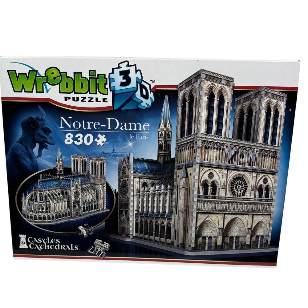 Wrebbit 3D Notre-Dame de‎ Paris 830 Piece 3D Jigsaw Puzzle